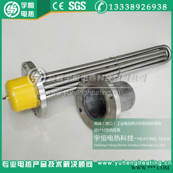 带母法兰护套法兰加热管 30KW导热油水箱锅炉大功率法兰加热器图1