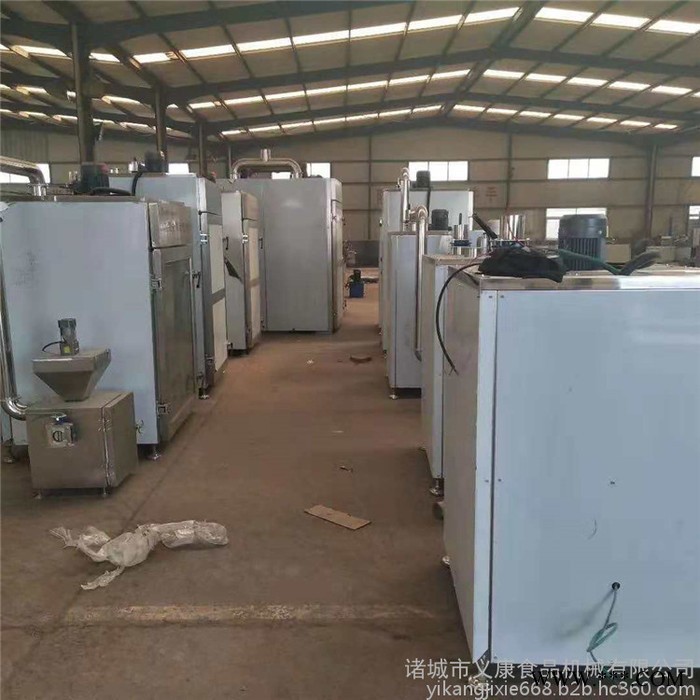 义康牌QYX-100型不锈钢香肠烟熏箱 蒸汽加热烟熏炉 全自动鸡腿烟熏炉图1