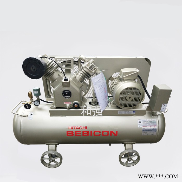 出售日立活塞式空压机 日立有油式BEBICON打气泵5.5P-9.5V5C 5.5KW 日立空压机贝贝机