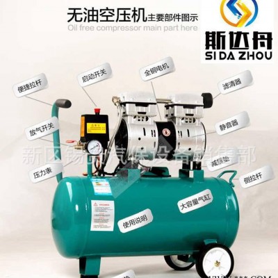 上海熊猫原装1100W40升大功率无油静音空压机 气泵 医用压缩机